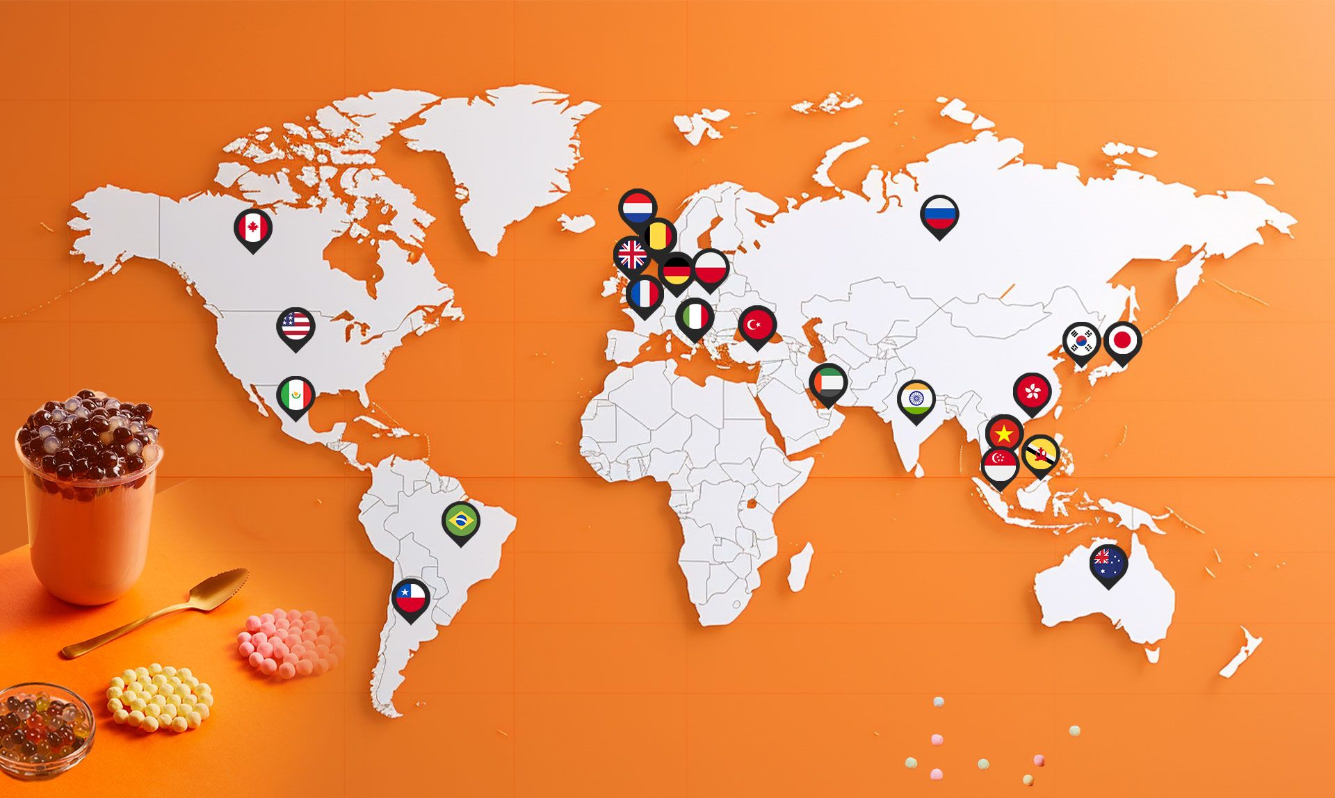 Bubblephil積極跨足海外，將珍珠奶茶迎向全球。目前已在北美洲、東南亞、亞洲已有合作夥伴，正在往歐洲擴展。